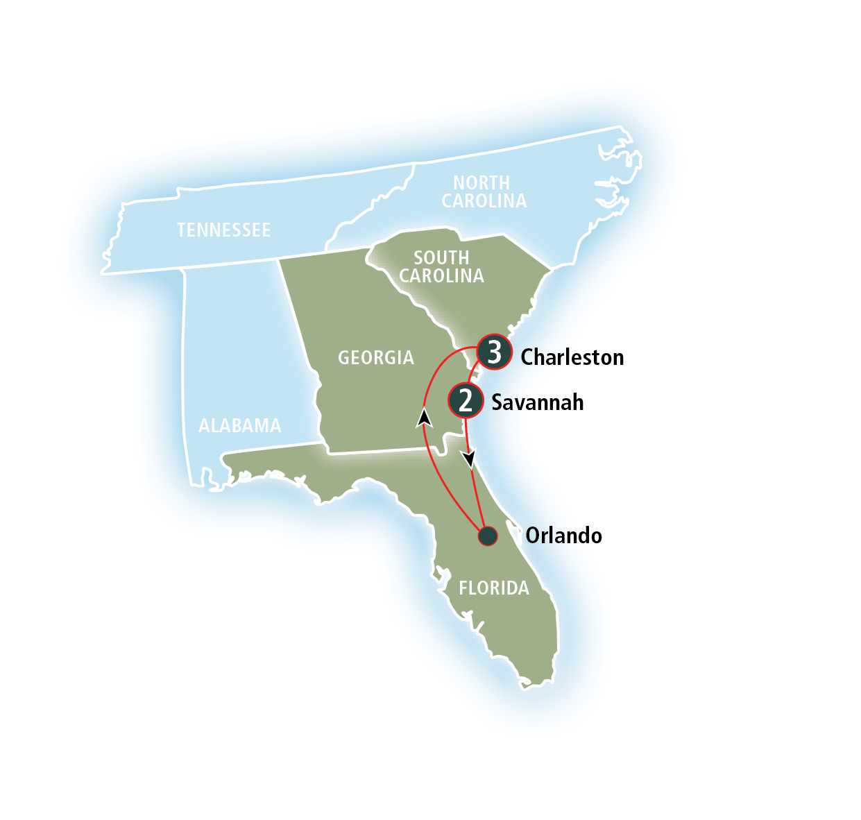 Charleston Savannah Roundtrip from Orlando Amtrak Vacations