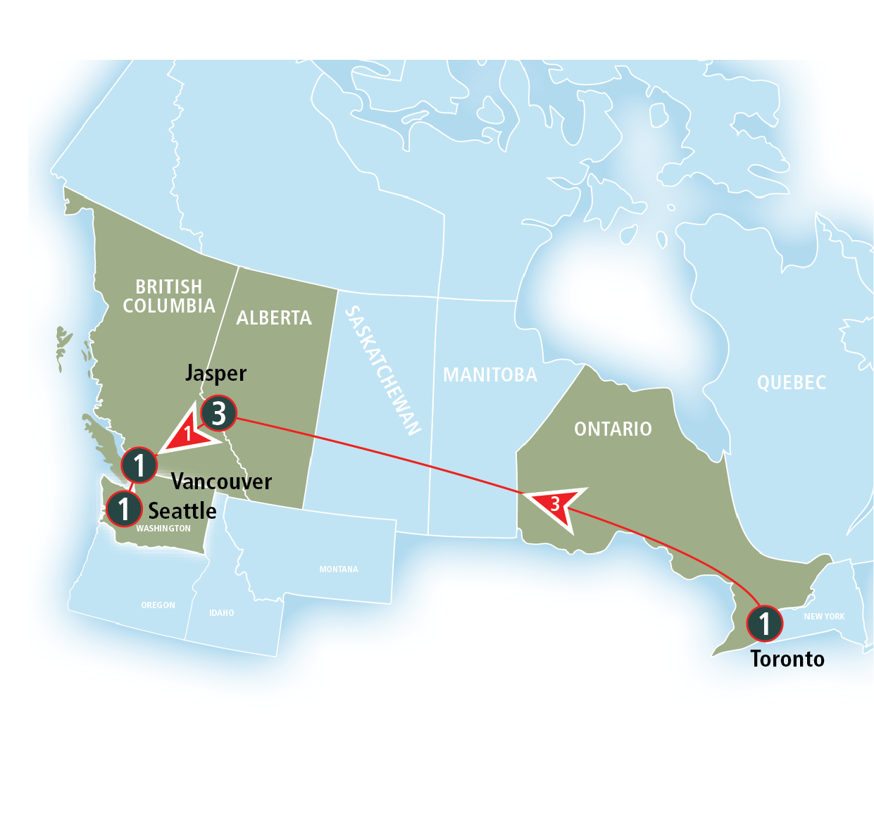 Classic Canada and Canadian Rockies with Seattle in Winter