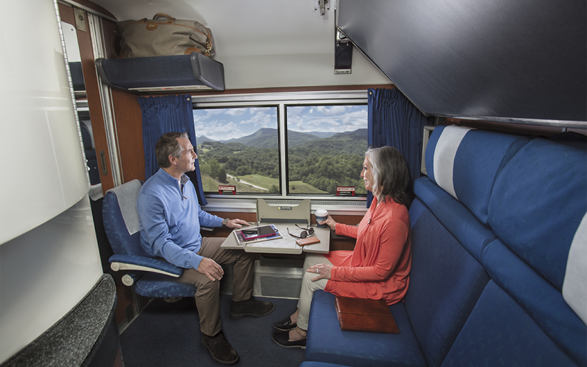 Amtrak Vacations Sleeper Sale Amtrak Vacations   Amtrak Roomette Couple 