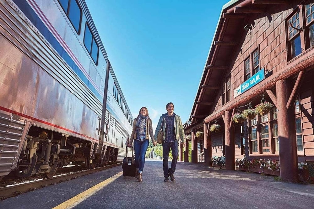 Glacier Park Lodge, Montana, Train Platform Glacier Park Lodge, Montana, Train Platform