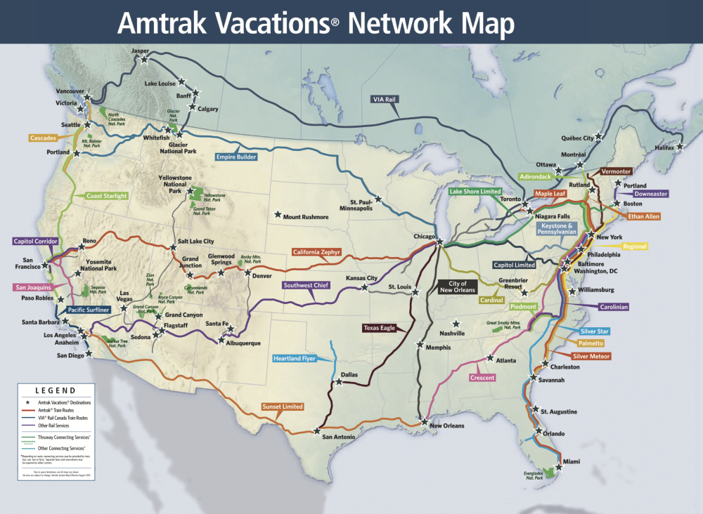amtrak map west coast